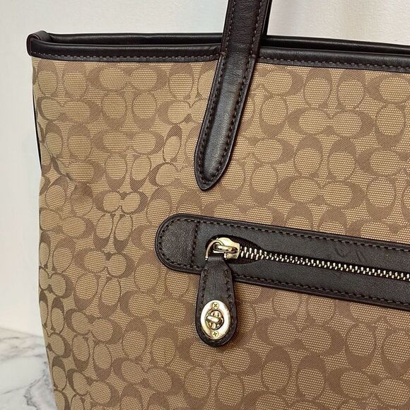 Coach Taylor Signature Jacquard Tote - Picture 2 of 14